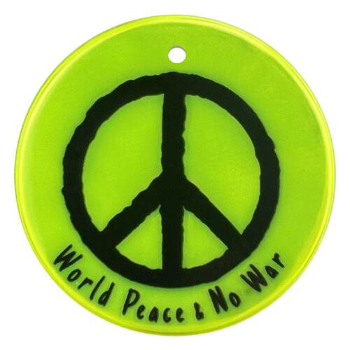 世界和平peace love反光挂件挂件自行车装饰背包挂饰安全警示反战