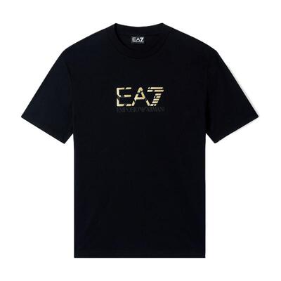 EA7/阿玛尼男士纯棉圆领短袖T恤