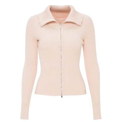 IDPAN肌理感针织衫时尚通勤高级感修身显瘦多巴胺针织开衫外套女