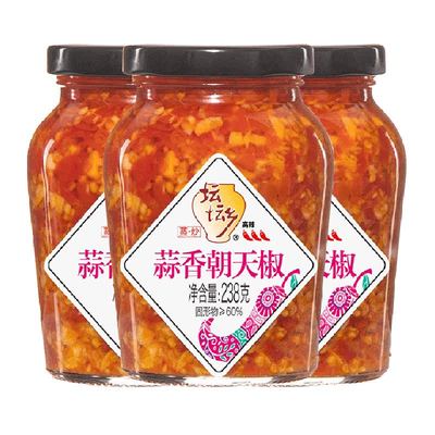 坛坛乡湖南长沙辣椒酱238g*3瓶