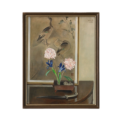 法式纳尔乔林静物书房花卉装饰画