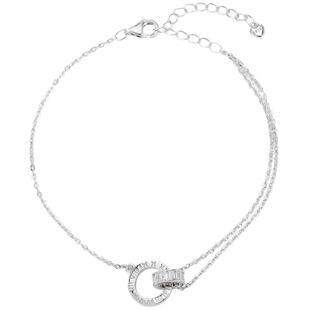 XXOFF925银罗马数字双环扣小众设计手链项链组合套装节日礼物女生