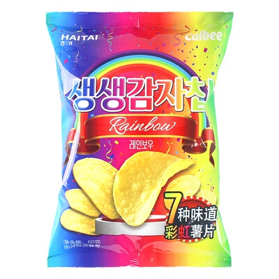 卡乐比海鲜味彩虹薯片