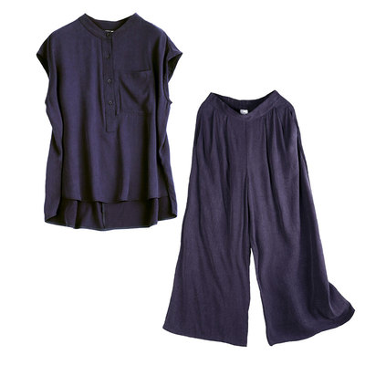 苇素重磅天丝衬衫+垂坠感阔腿裤