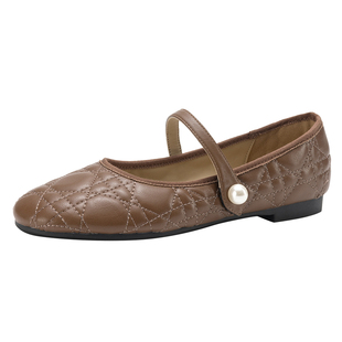 达芙妮单鞋女2026新款春季平底瓢鞋玛丽珍女鞋夏皮鞋软底妈妈鞋