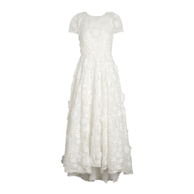 高定后构想重工蕾丝礼服连衣裙