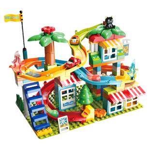 费乐丛林过山车大颗粒积木拼装滑道轨道小车配件零件宝宝塑料玩具