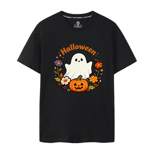 2026万圣节短袖T恤幽灵南瓜衣服可爱halloween t-shirt男女款活动