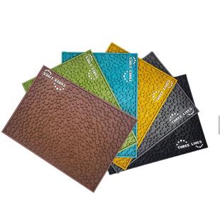 THREELIVES抗菌吧台垫咖啡豆元素沥水垫胶囊垫酒吧咖啡馆家用