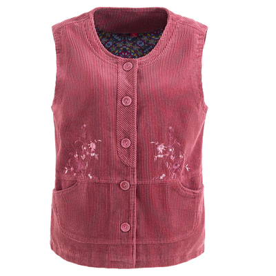 中老年人春秋纯棉灯芯绒马甲坎肩