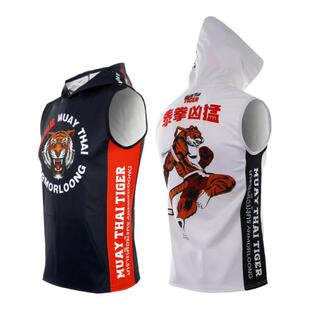 MMA外套速干衣男女泰拳击服老虎运动定制儿童无袖卫衣训练UFC格斗