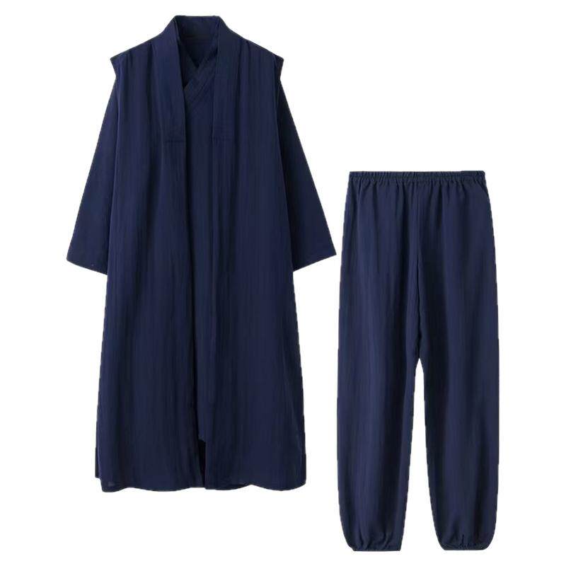 钟云龙同款三件套太极服中长款