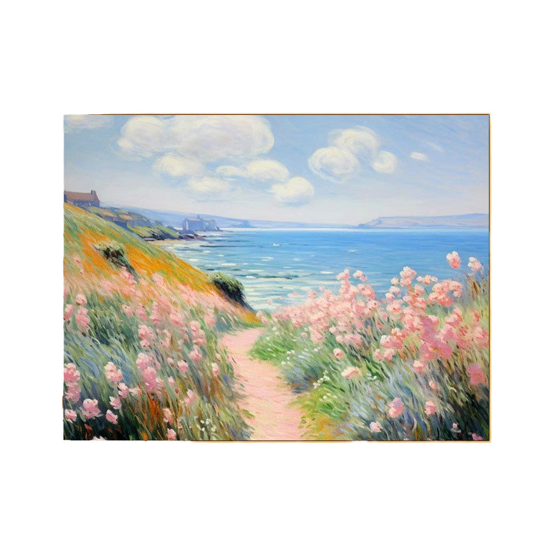风景手绘抽象画装饰画填充数字画