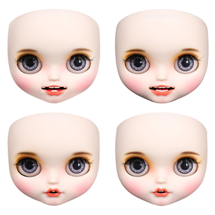 ICY DBS小布娃娃改妆改娃RBL面壳开嘴带牙齿笑脸补土露齿舌头脸壳