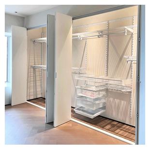 艾诗奈尔金属衣柜卧室家用全钢制环保零甲醛简易组装开放式衣帽间