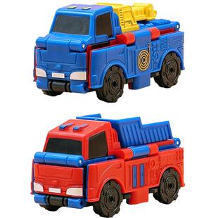 奥迪双钻反反车酷变车队滑行变形小汽车玩具儿童男孩消防警车工程