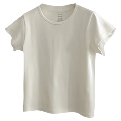 贯穿四季OUNCE基础款正肩棉T恤韩国2026春新款纯色圆领短袖上衣女