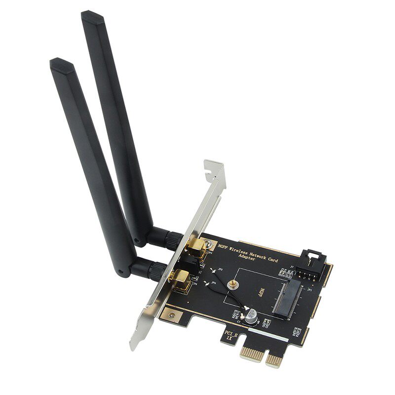 M.2 NGFF转PCI-E转接卡台式机电脑AX210 AX200 9260 7260无线网卡