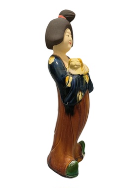 复古唐风纯手工陶瓷仕女摆件装饰