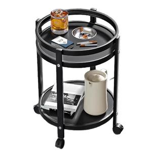 麻将桌茶几双层棋牌室专用烟缸茶水架麻将机边几茶水桌轻奢圆茶几