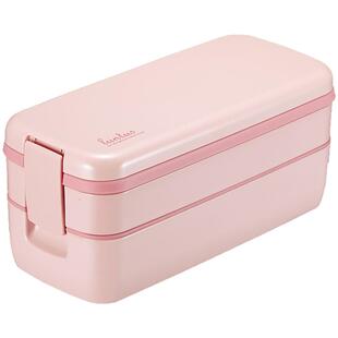 日本asvel饭盒 双层日式便当盒可微波炉加热分隔式午餐盒带筷子