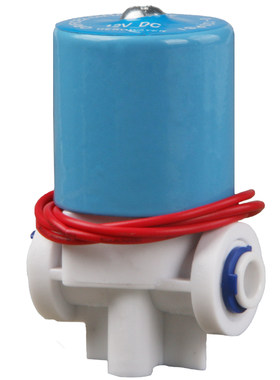 净水器电磁阀dc12v24v蓝色