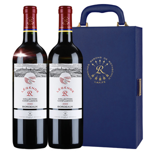 拉菲红酒礼盒装精选波尔多尚品干红葡萄酒年货送礼官方进口旗舰店