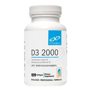 美国原装Xymogen赛默金维生素D3胶囊2000IU支持骨骼