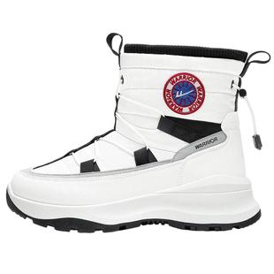 回力雪地靴男冬季新款防泼水保暖加绒加厚滑雪情侣高帮东北大棉鞋