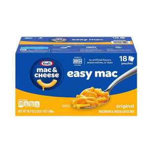 美国直邮 Kraft Mac卡夫奶酪芝士通心粉香浓意大利面18袋 1.09kg