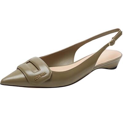 莱尔斯丹商场同款包头后空凉鞋女