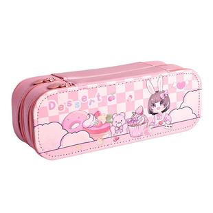 双层立体笔袋高颜值女生大容量铅笔袋小学生文具用品2026简约款一年级儿童女孩女童文具盒黑科技网红笔盒女款