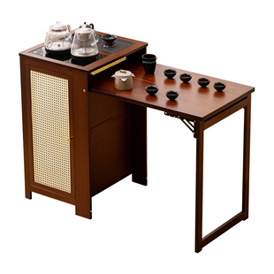 移动茶桌小茶台烧水壶一体家用2025新款高端阳台客厅茶几泡茶桌子