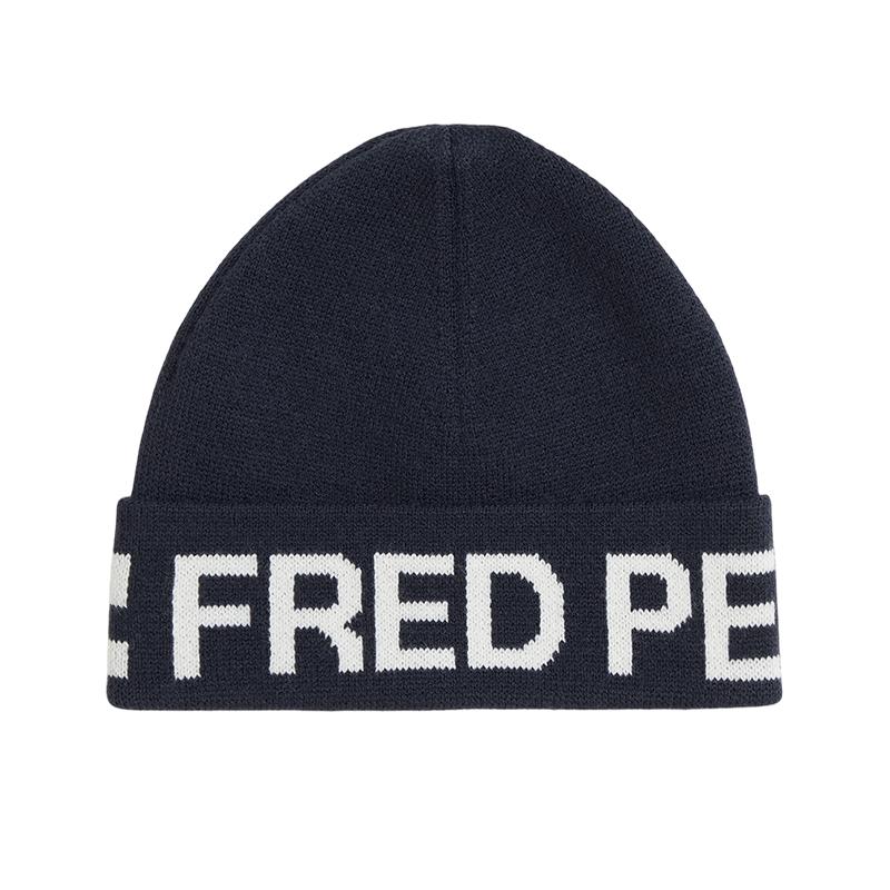 FRED PERRY男款翻边针织帽2026秋季新款活力英伦风套头帽毛线帽