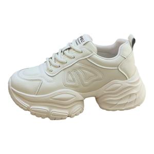 增高6cm小个子真皮老爹鞋女2025春秋新款百搭轻便炸街休闲运动鞋