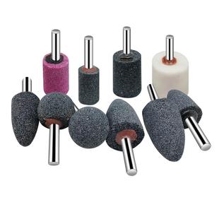 6柄砂轮磨头棕刚玉白刚玉红刚玉绿碳化硅圆柱圆锥形T型打磨火石仔