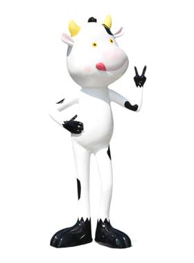 玻璃钢卡通牛雕塑商场美陈大摆件