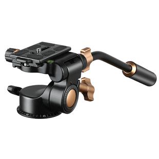 轻装时代Q08S手柄云台三维立体旋转角度手动调节直播三脚架配件手机相机支架万向全景拍摄液压Q02球形云台