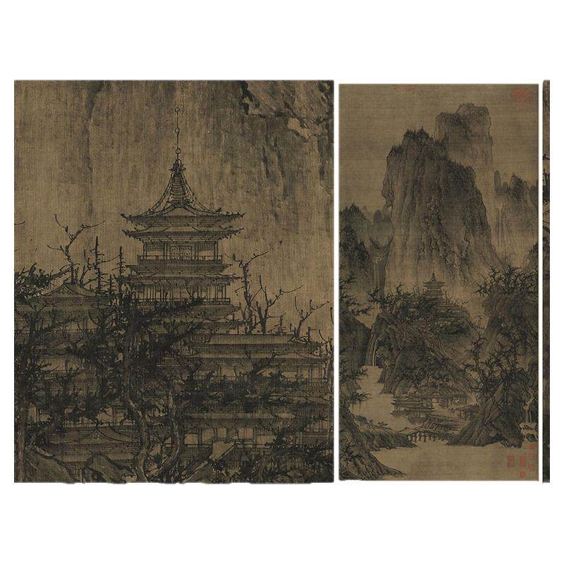 北宋李成山水人物高清微喷国画
