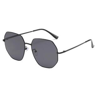 透明蓝色时尚太阳镜男士多边形金属开车墨镜韩版潮海边旅行眼镜女