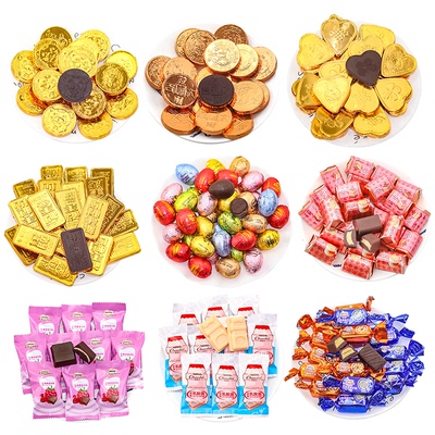 徐福记巧克力酒心金币散装喜糖多口味混装奇欧比夹心代可可脂清货