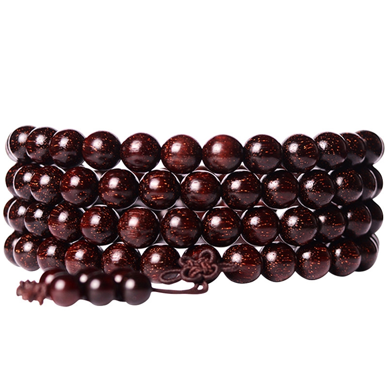 佛尘轩正品小叶紫檀满金星老料手串108颗高油高密收藏级文玩串珠