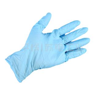G10白色蓝色丁晴手套丁腈一次性乳胶手套耐油耐酸碱橡胶防护手套
