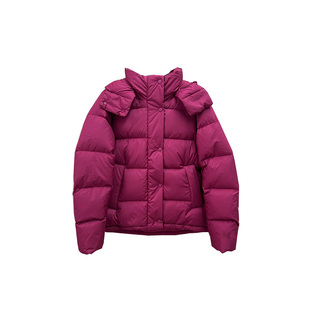 越南元蛋尾货 人间小暖炉 泡芙五格80%灰鹅绒连帽保暖羽绒服外套