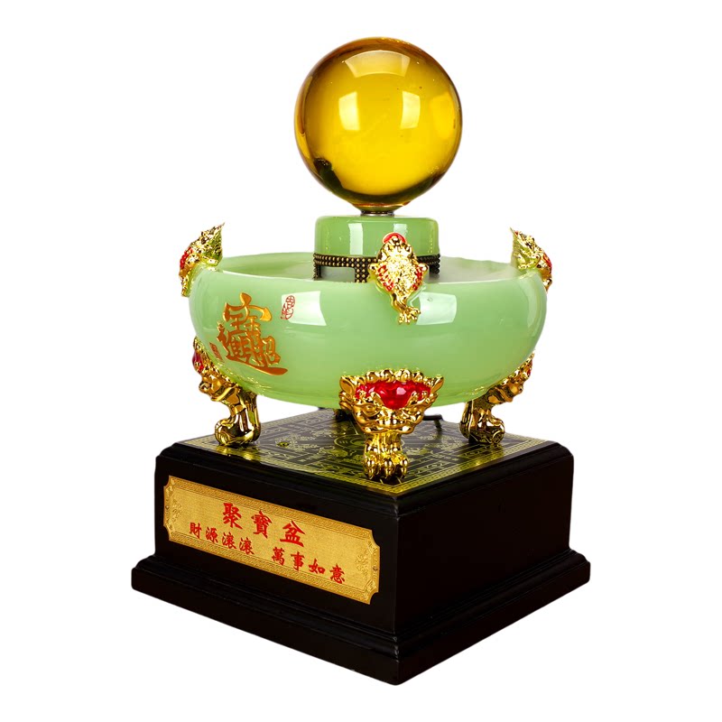 财源滚滚风水轮聚宝盆摆件