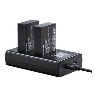 绿联相机电池lp-e12适用于佳能EOS M50 M200 M100 100D SX70hs M10 M2 M kissx7 x7 微单双口充电器套装配件