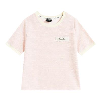 INSstudios小香风肌理正肩短袖