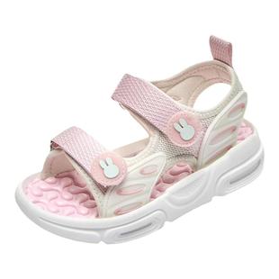 Miffy米菲童鞋女童凉鞋儿童百搭夏季新款露指中小学生魔术贴凉鞋