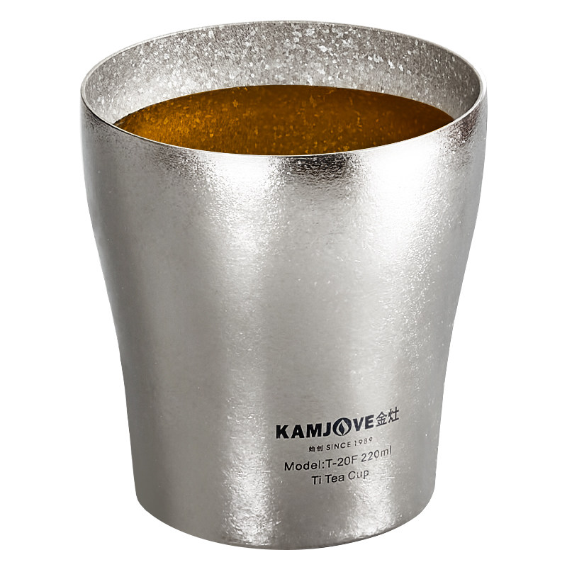 金灶T-20F纯钛双层茶杯主人杯