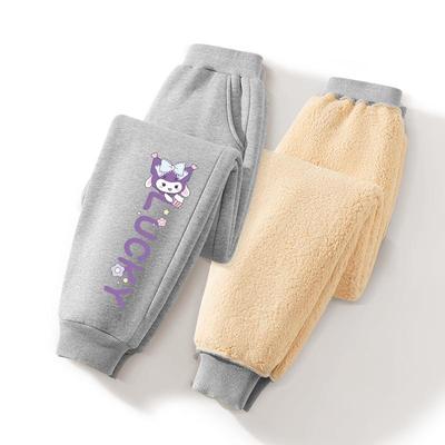 拉夏贝尔女童羊羔绒卫裤